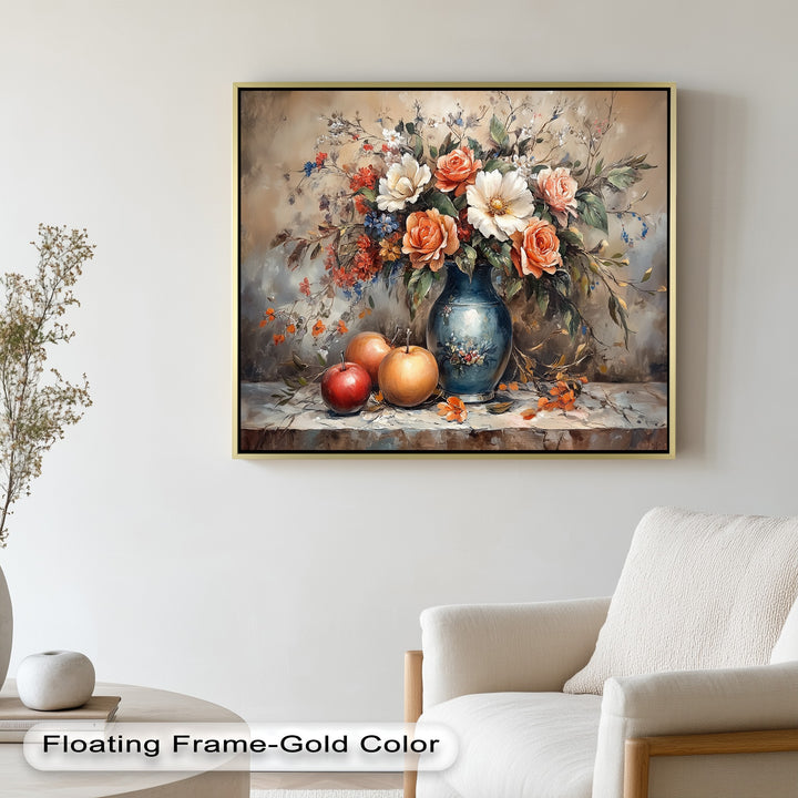 Vintage Floral Harmony – Still Life Oil Painting