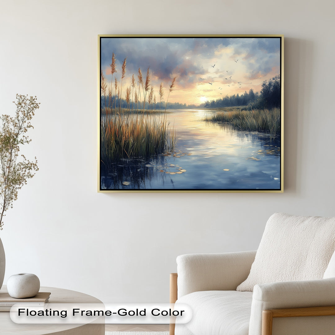 Lake Sunrise – Landscape Oil Painting