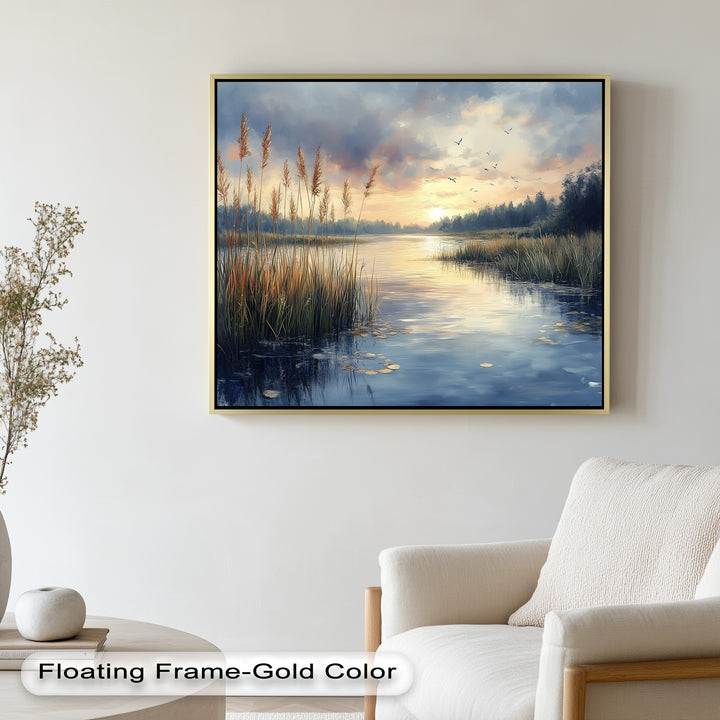 Lake Sunrise – Landscape Oil Painting