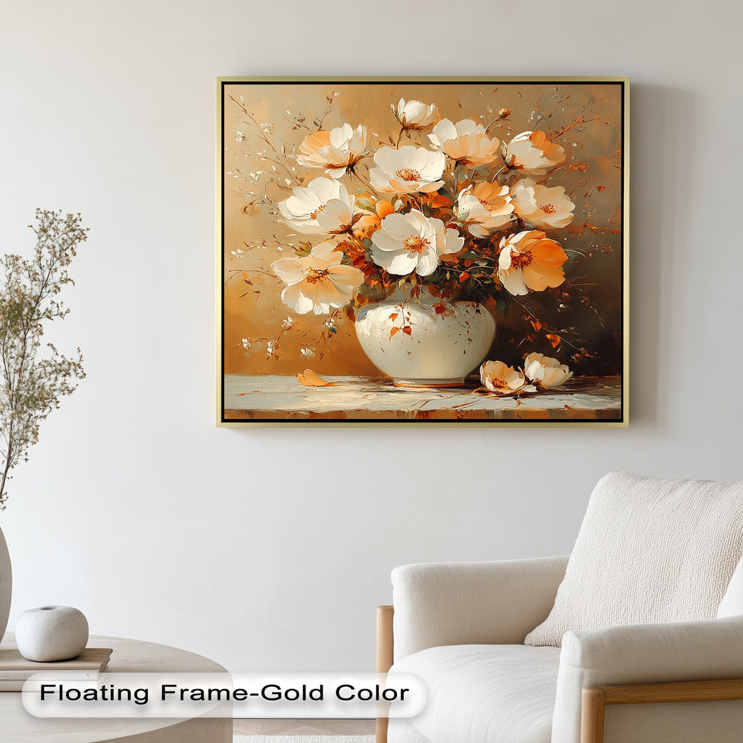 Warm Floral Arrangement – Flower Vase Oil Paintings