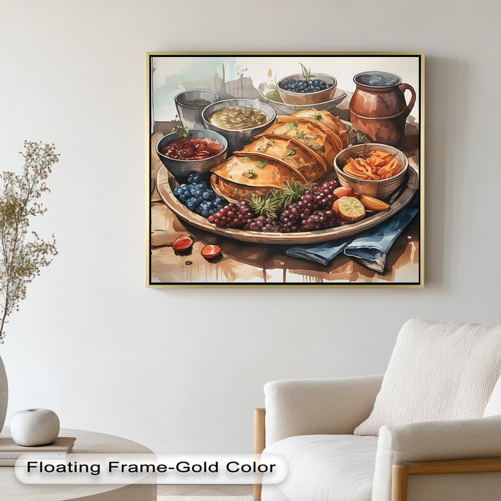 Frisch gebackenes Gebäck und Obststillleben - Food Painting
