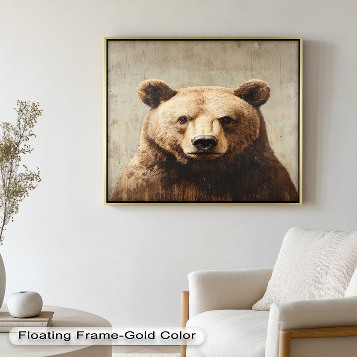 Brown Bear Portrait - Animal Oil Painting