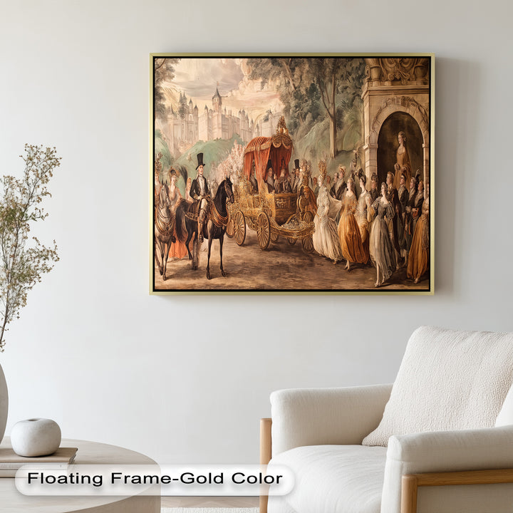 Royal Carriage Procession – Grand Baroque Parade Oil Painting