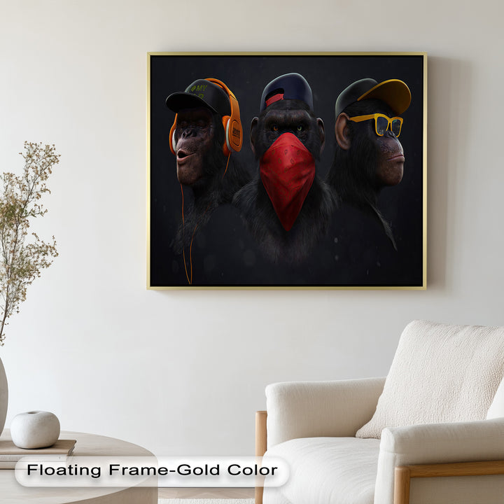 Urban Evolution – Streetwise Chimp Collective Banksy Oil Painting