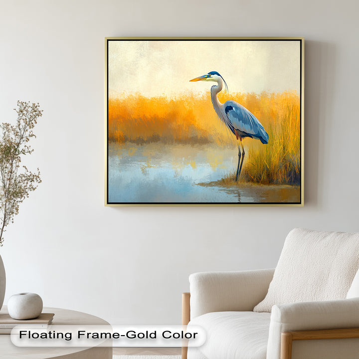 Blue Heron by Autumn Marsh – Animal Oil Painting