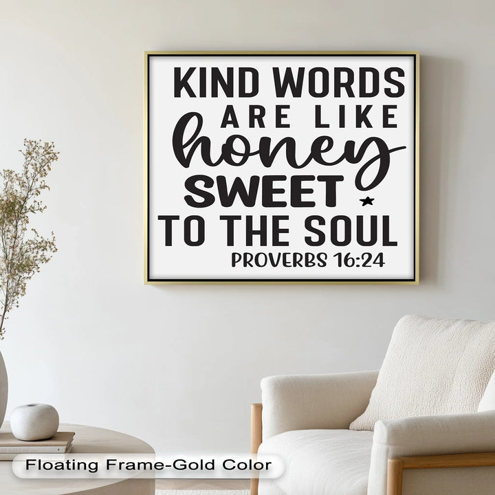 Kind Words Like Honey – Proverbs 16:24 Oil Painting - MyPhotoStation