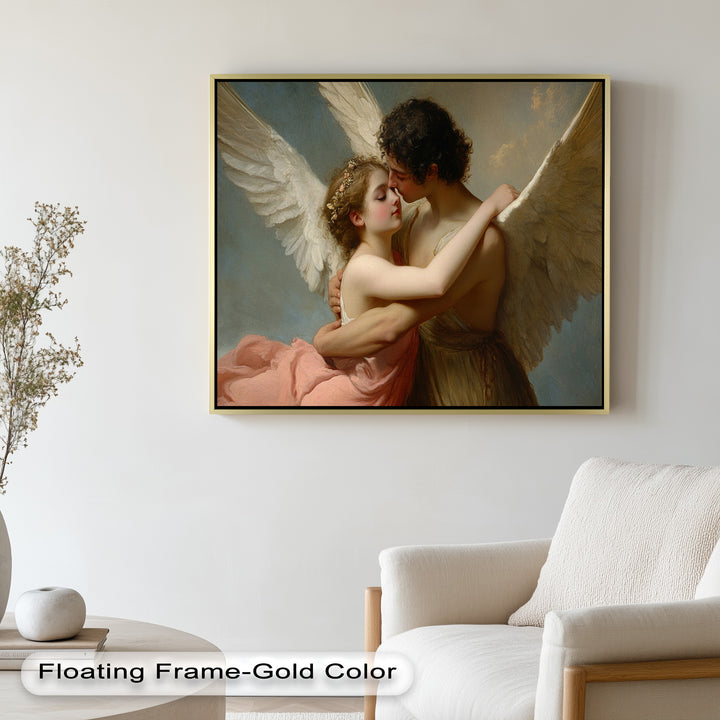 Heavenly Embrace – Cupid and Psyche Renaissance Love Oil Painting