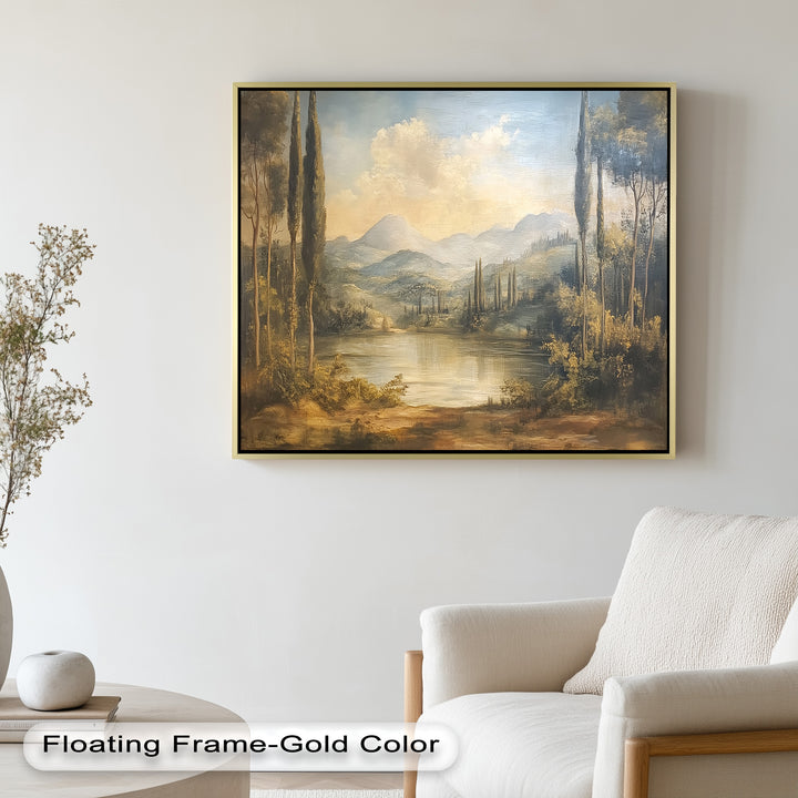 Ideal for traditional or rustic interiors, this painting brings a warm, sophisticated atmosphere reminiscent of Tuscan beauty.