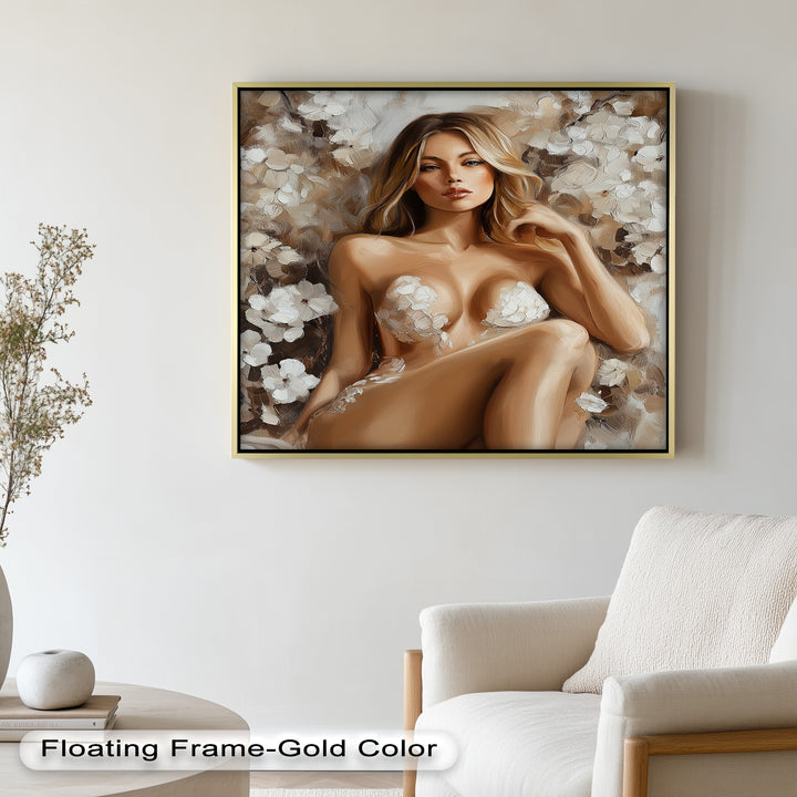 Blossom Muse – Romantic Nude Oil Painting