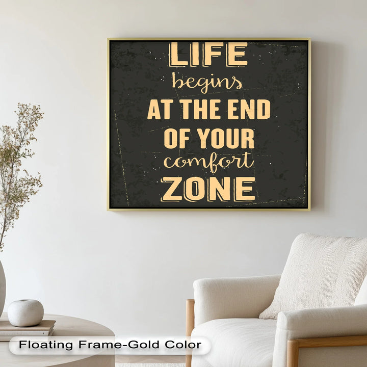 Life Begins at the End – Motivational Oil Painting - MyPhotoStation