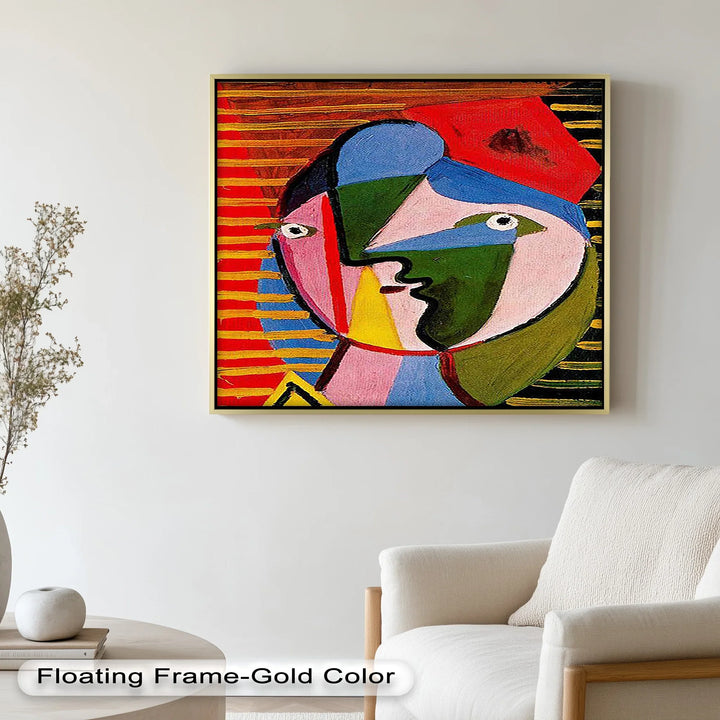 Split Gaze – Colorful Abstract Portrait Picasso Oil Painting - MyPhotoStation