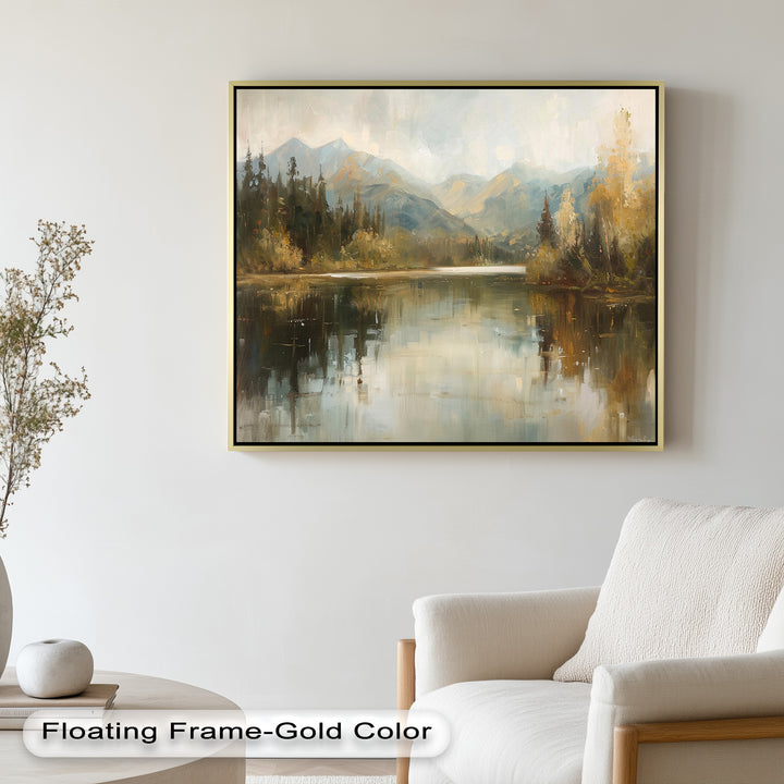 Lake Landscape – Framed Modern Oil Paintings