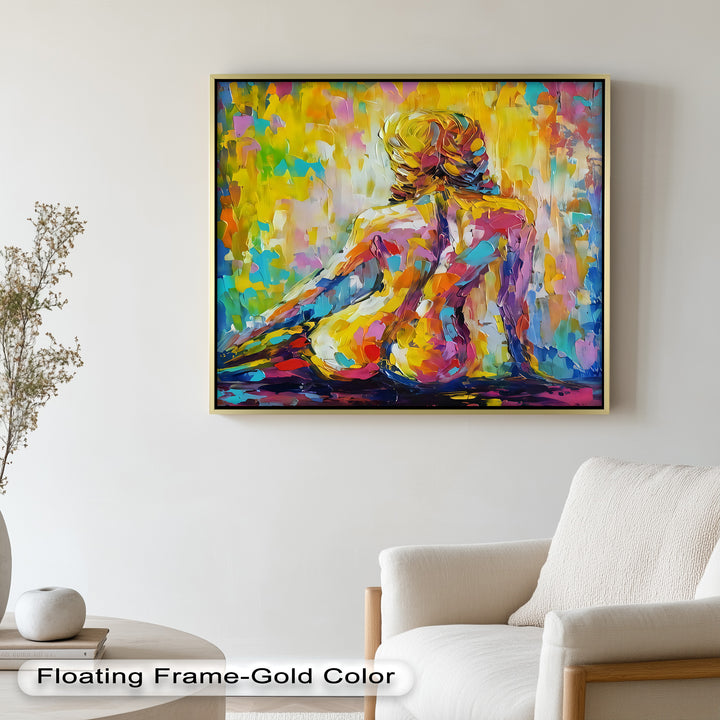 Radiant Reverie – Colorful Nude Impressionist Oil Painting