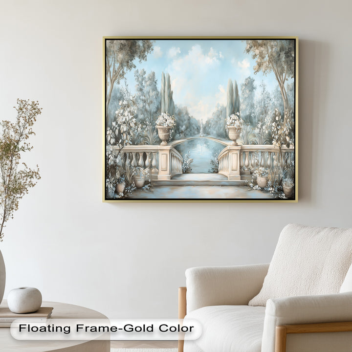 Tranquil Garden Terrace – Landscape Oil Painting