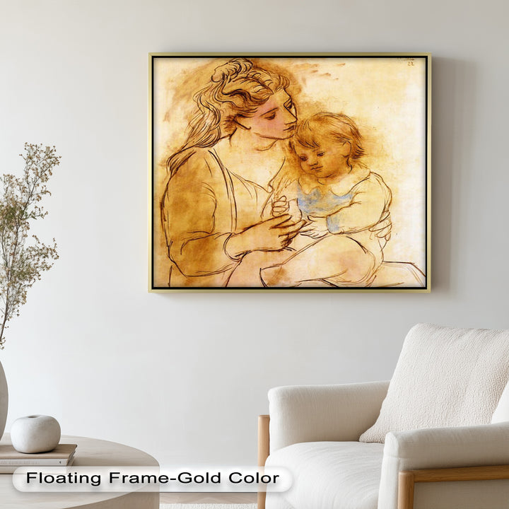 Tender Affection – Mother and Child Picasso Oil Painting