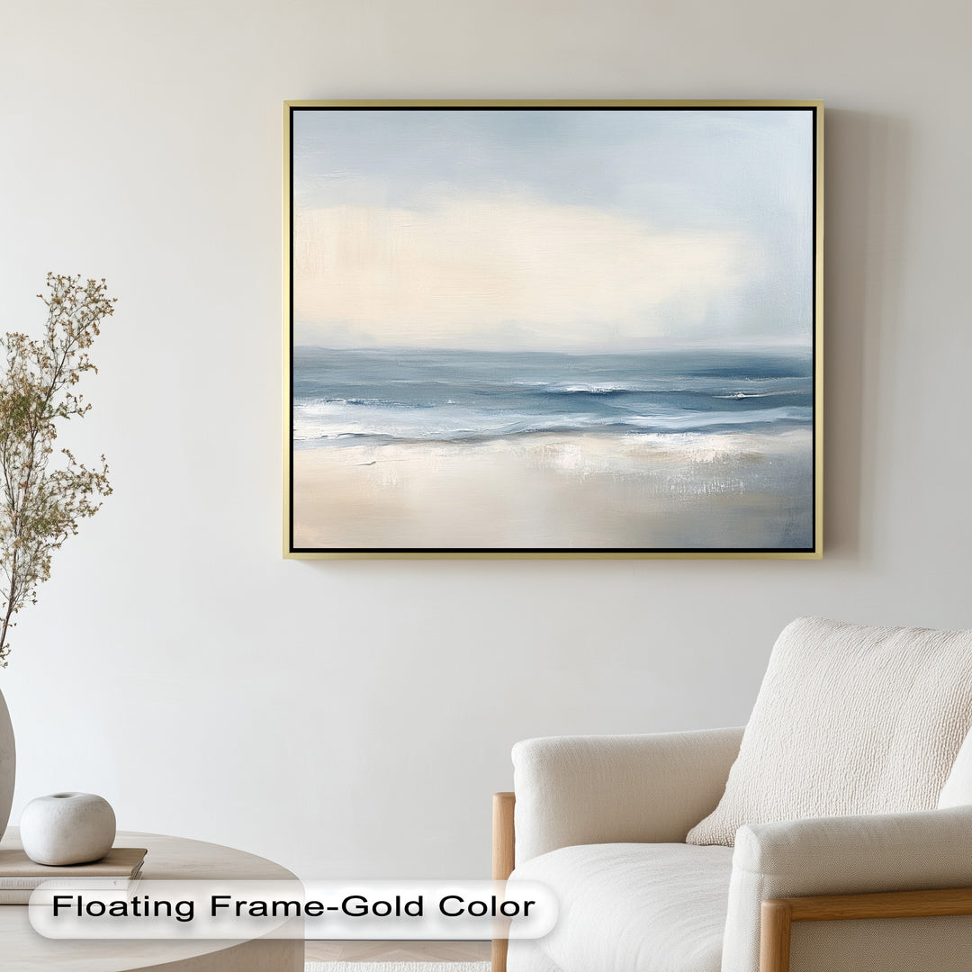 Ideal for creating a relaxing atmosphere, this painting brings the gentle rhythm of ocean waves into any space.

