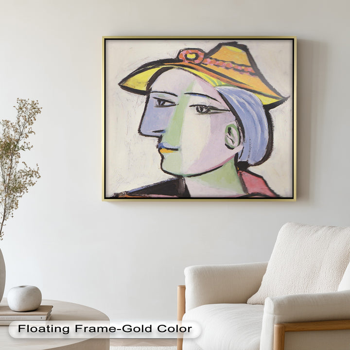 Tranquil Gaze – Picasso-Inspired Side Profile Oil Painting