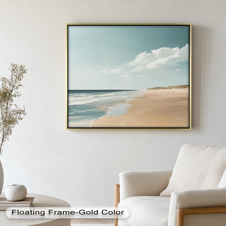 Endless Shoreline – Serene Seascape Oil Painting
