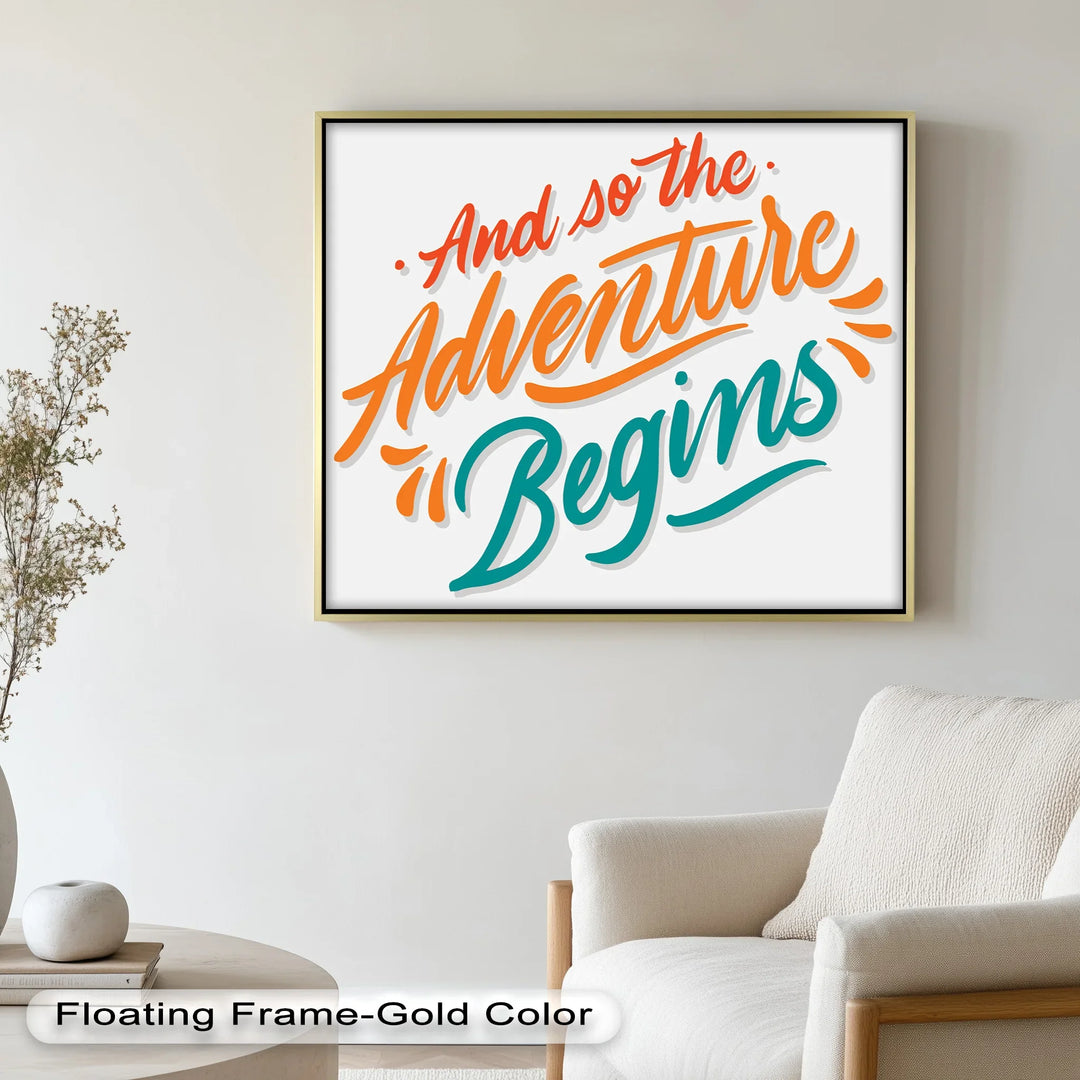 And So the Adventure Begins – Colorful Motivational Oil Painting - MyPhotoStation