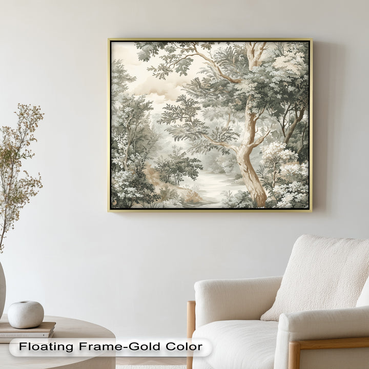 Antique Nature Wall Art-Forest Landscape Oil Paintin