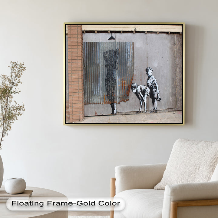 Boys Looking Girl – Banksy Oil Painting