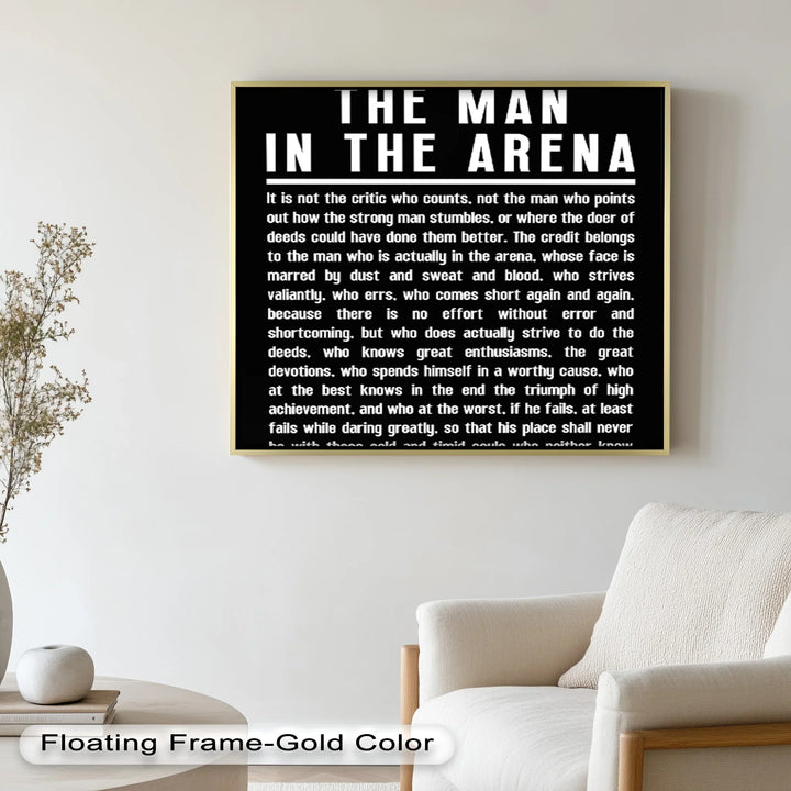 The Man in the Arena – Typography Oil Painting - MyPhotoStation