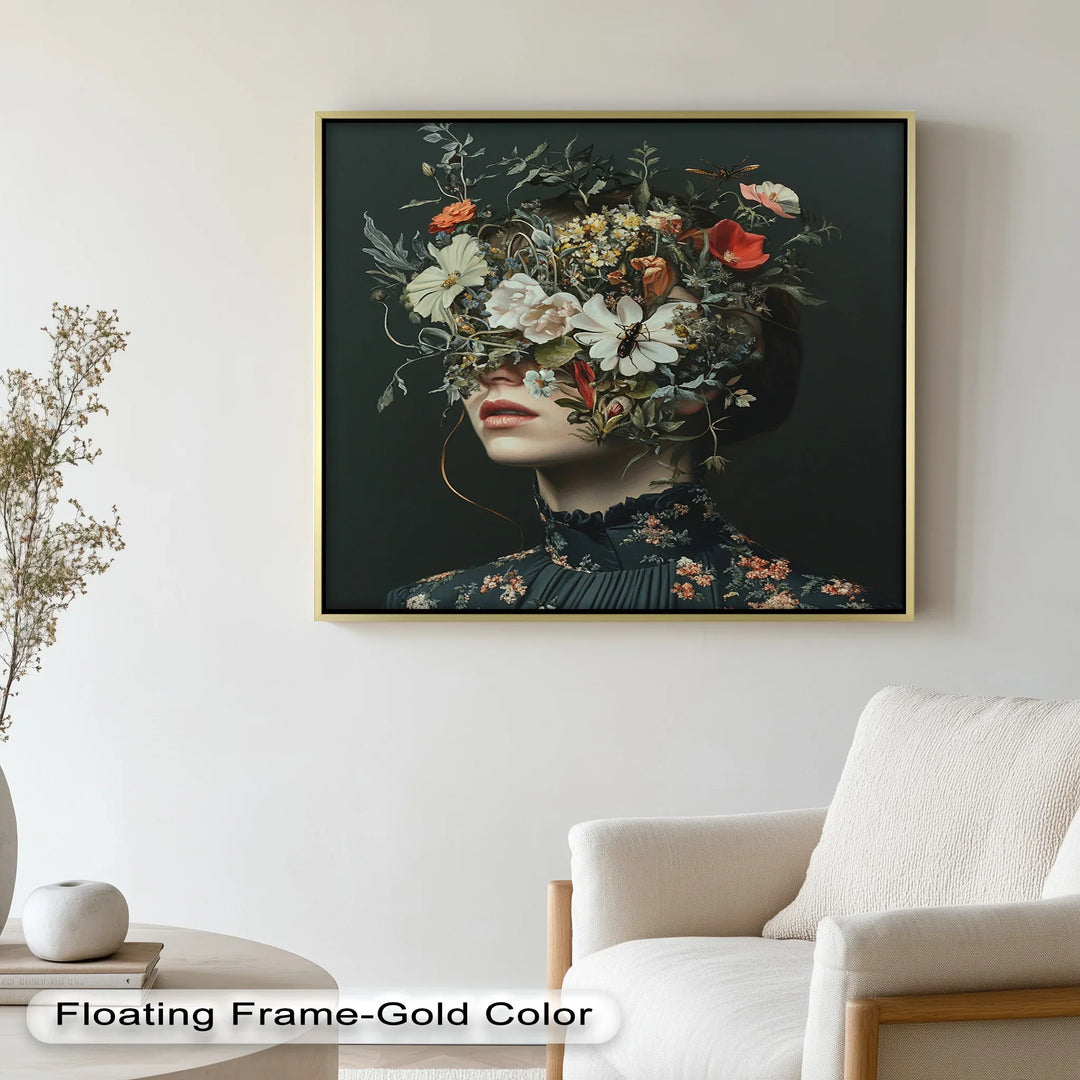 Floral Reverie – Surreal Botanical Portrait Oil Painting - MyPhotoStation