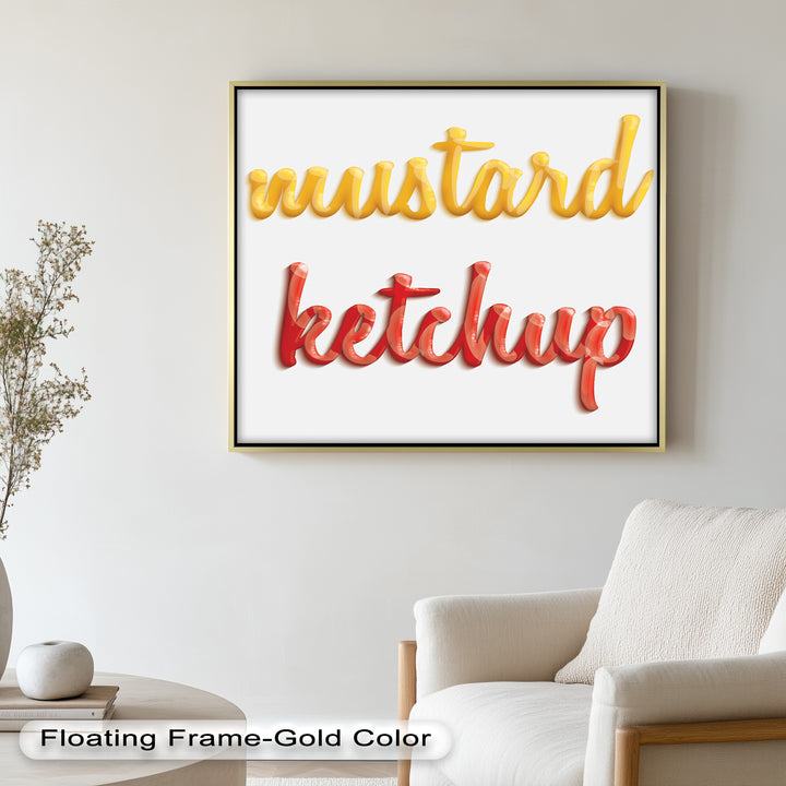 Mustard & Ketchup – Typography Oil Painting