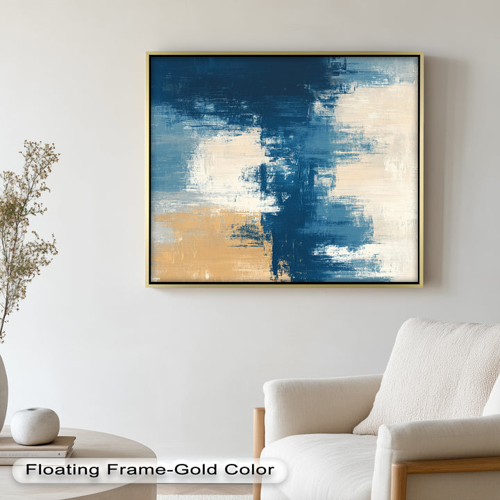 Golden Shoreline – Modernes abstraktes Ölgemälde