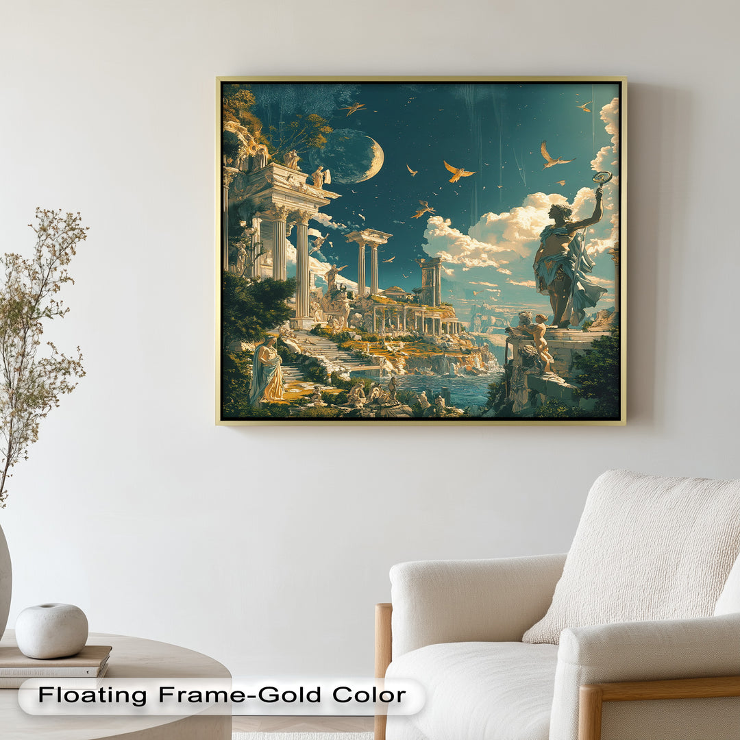 Majestic Temple of the Gods - Mythology Oil Painting