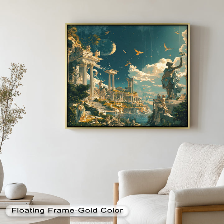 Majestic Temple of the Gods - Mythology Oil Painting