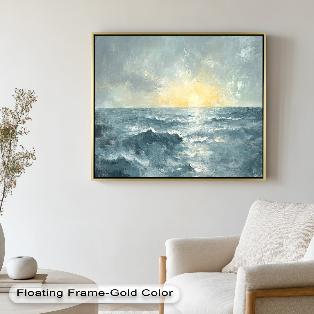 Sunrise Ocean View Decor - Seascape Oil Painting