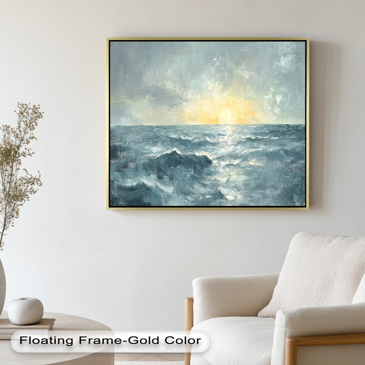 Sunrise Ocean View Decor - Seascape Oil Painting