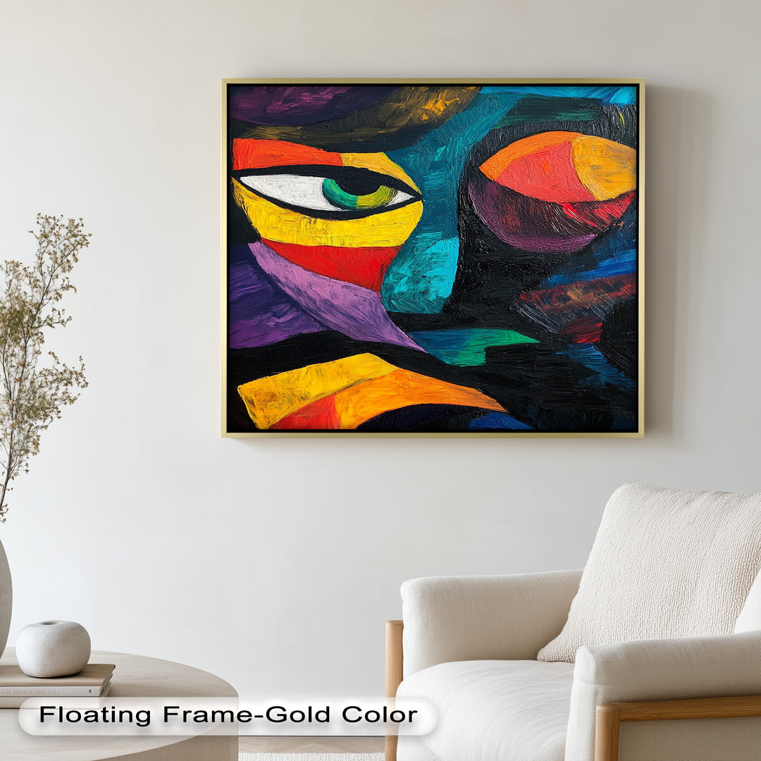 Abstract Eye Expression – Fauvism Oil Painting