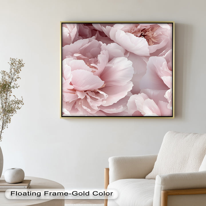 Blushing Petal Bloom – Soft Pink Peony Flower Oil Painting