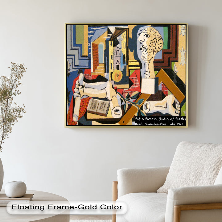 Studio with Plaster Head by Picasso – Cubist Oil Painting