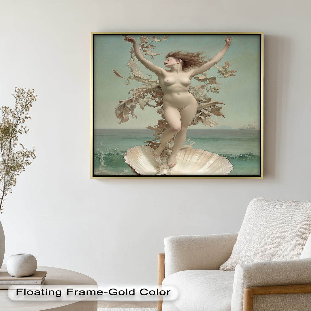 Ethereal Awakening – Renaissance Venus Rising Oil Painting