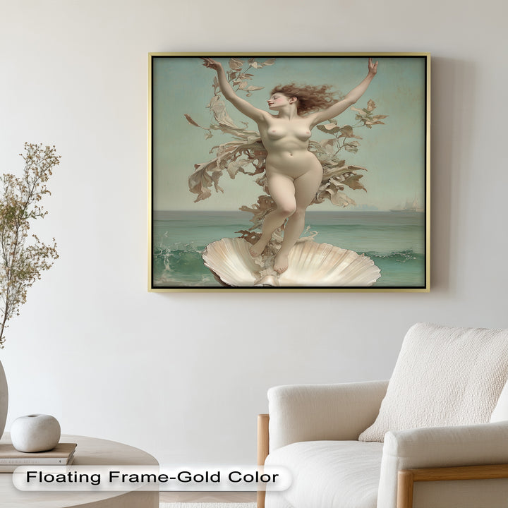 Ethereal Awakening – Renaissance Venus Rising Oil Painting