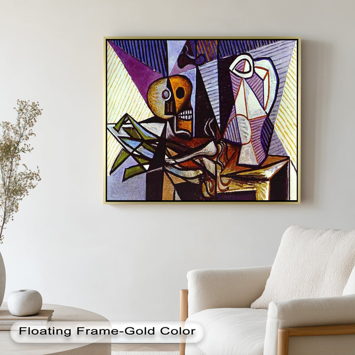 Still Life with Skull by Picasso – Symbolic Cubist Oil Painting