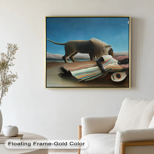 The Sleeping Gypsy – Symbolic Dreamscape Historic Oil Painting - MyPhotoStation