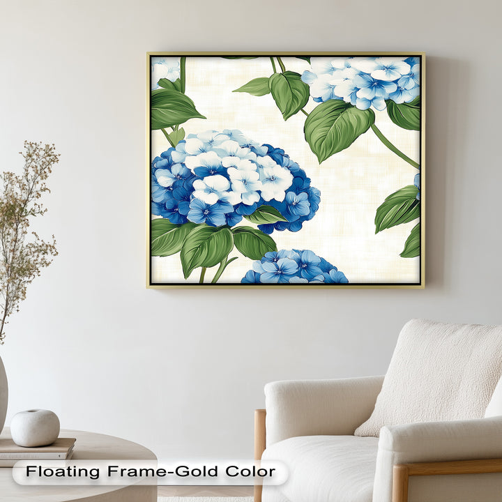 Blue and White Blooming - Flower Oil Painting