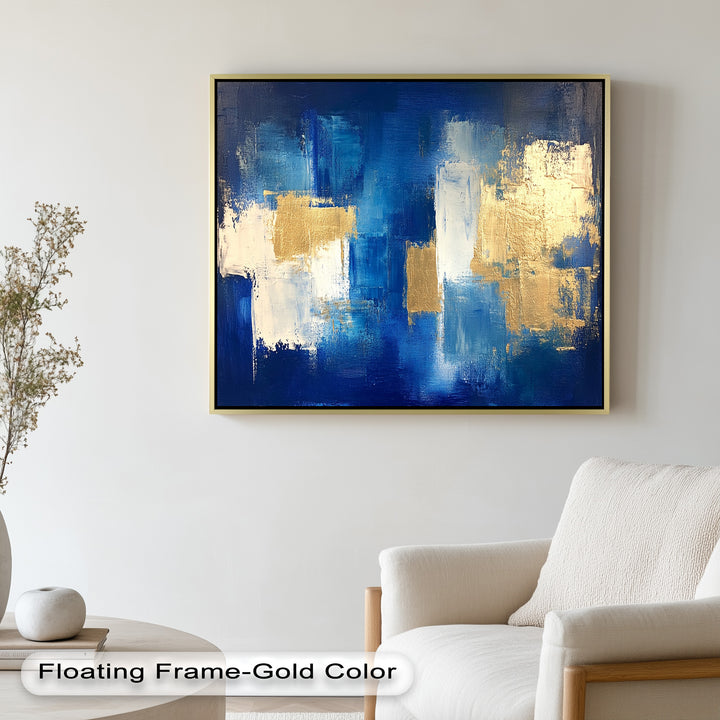 Blue Harmony Abstract – Modernes Ölgemälde