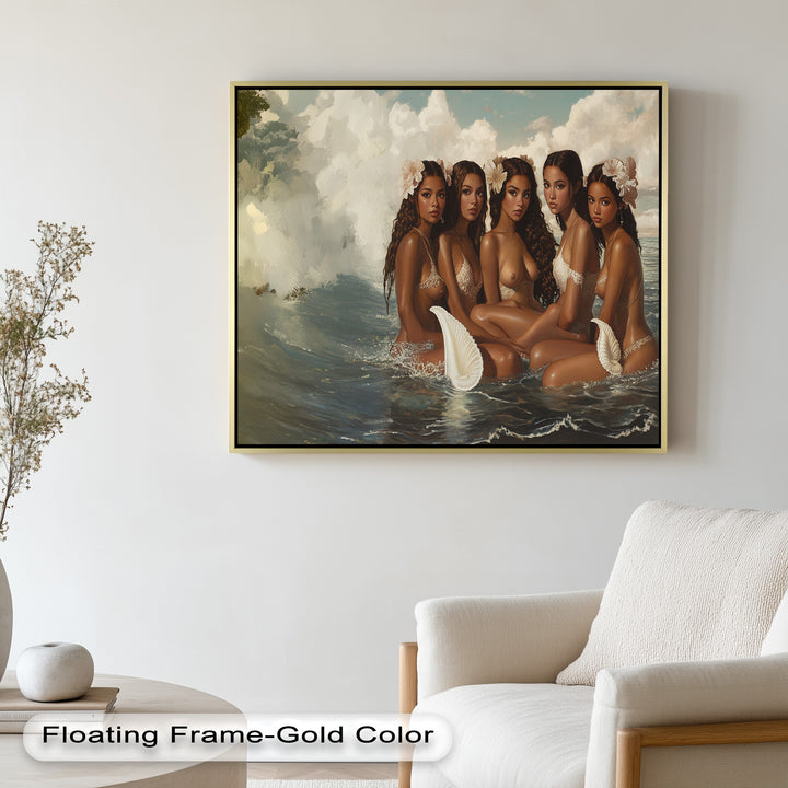 Daughters of the Tide – Mythical Sirens in a Renaissance Oil Painting