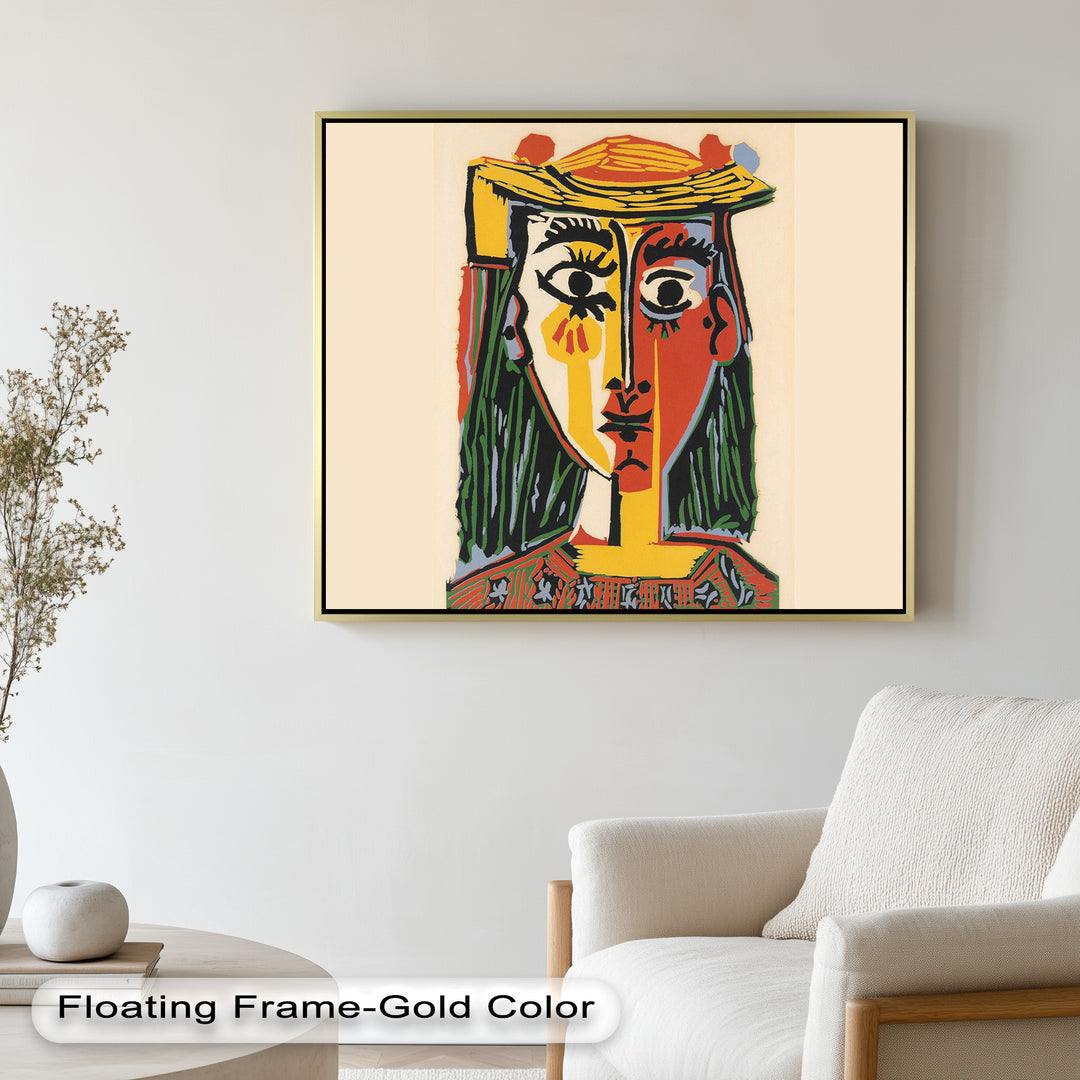 Picasso Woman with Hat – Cubist Portrait Oil Painting