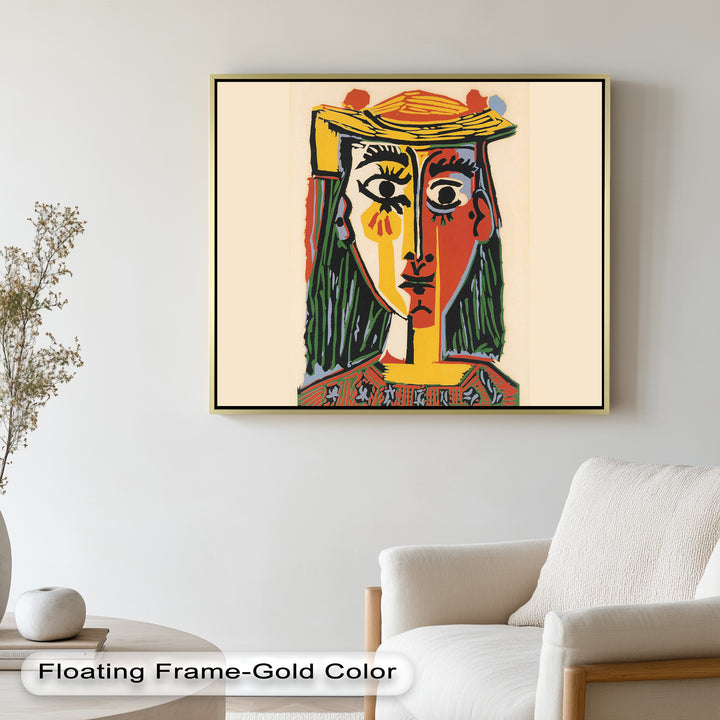 Picasso Woman with Hat – Cubist Portrait Oil Painting