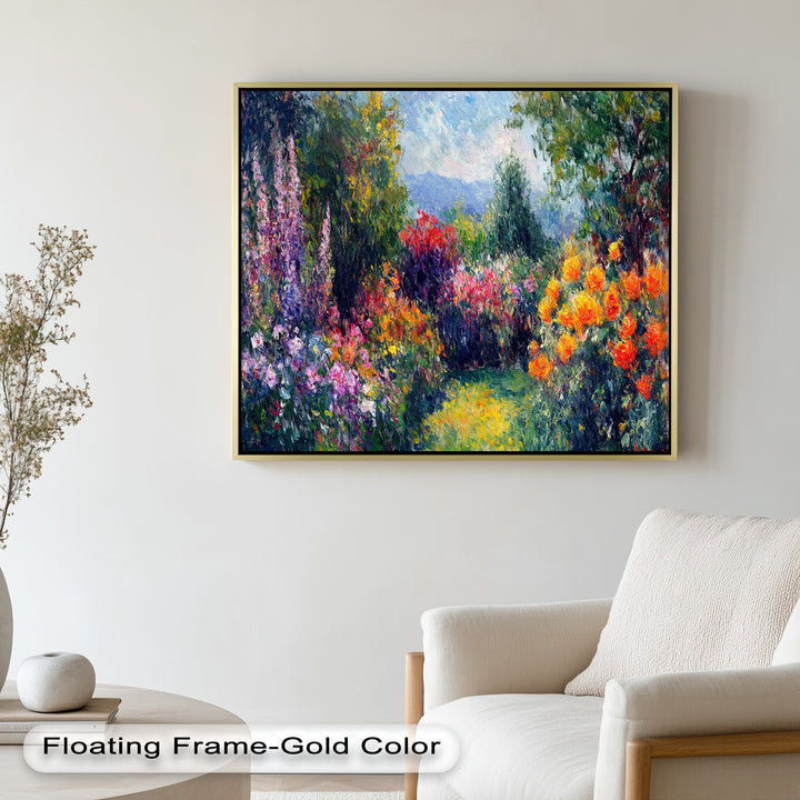 Sunlit Garden in Full Bloom – Impressionist Floral Oil Painting
