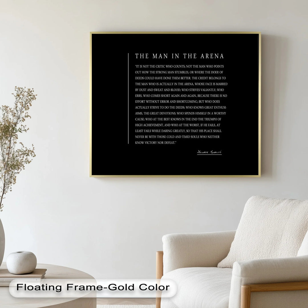 The Man in the Arena – Inspirational Quote Oil Painting - MyPhotoStation