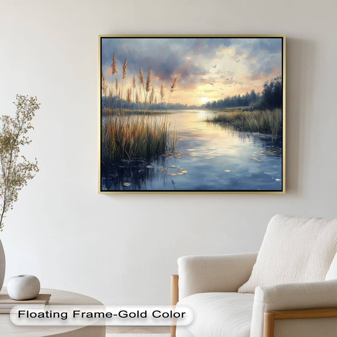 Lake Sunrise – Landscape Oil Painting