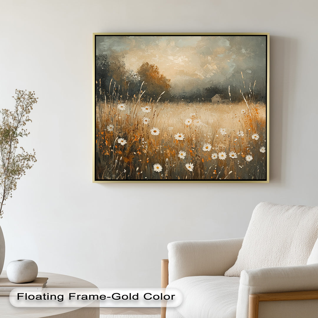 Golden Meadow – Wildflower Oil Painting