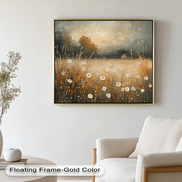 Golden Meadow – Wildflower Oil Painting